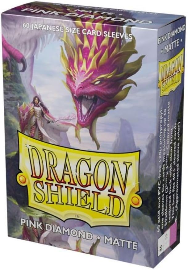 Dragon Shield: Japanese Sized Matte Sleeves (60ct.) - Pink Diamond