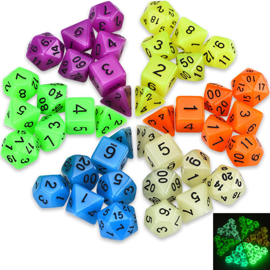 $7 Glow-in-the-Dark Dice Bag (7pcs.)