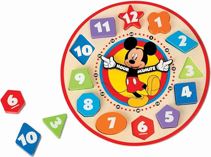 Mickey Mouse Wooden Shape Sorting Clock