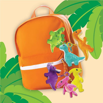 Dino Dudes Backpack Buddies - Orange T-Rex Scented Plush Toy Clips