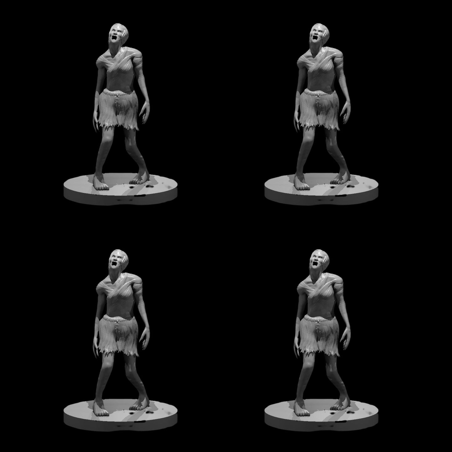 Zombie [Female] - Shambling (4pcs)