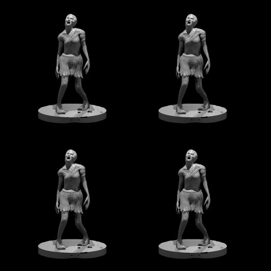 Zombie [Female] - Shambling (4pcs)