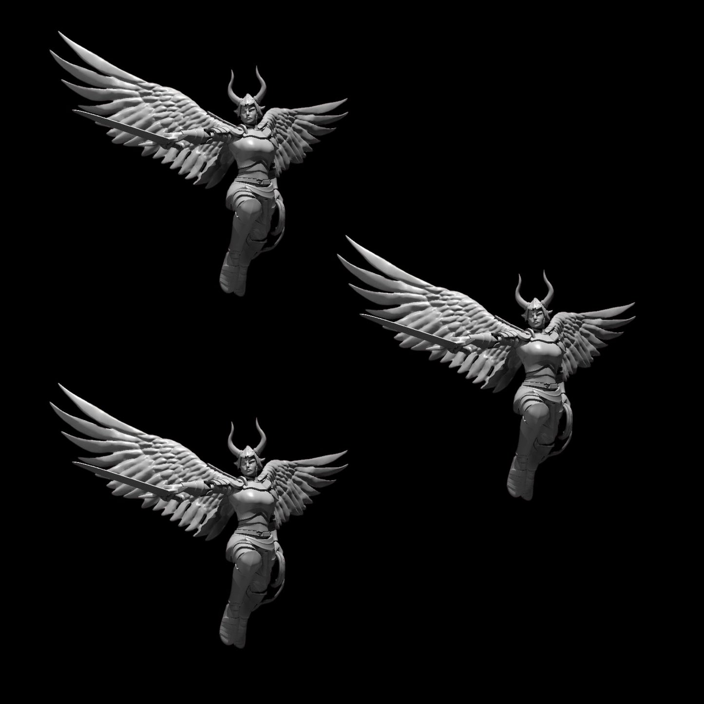 Devil: Erinyes (Sword) - Pointing (3pcs)