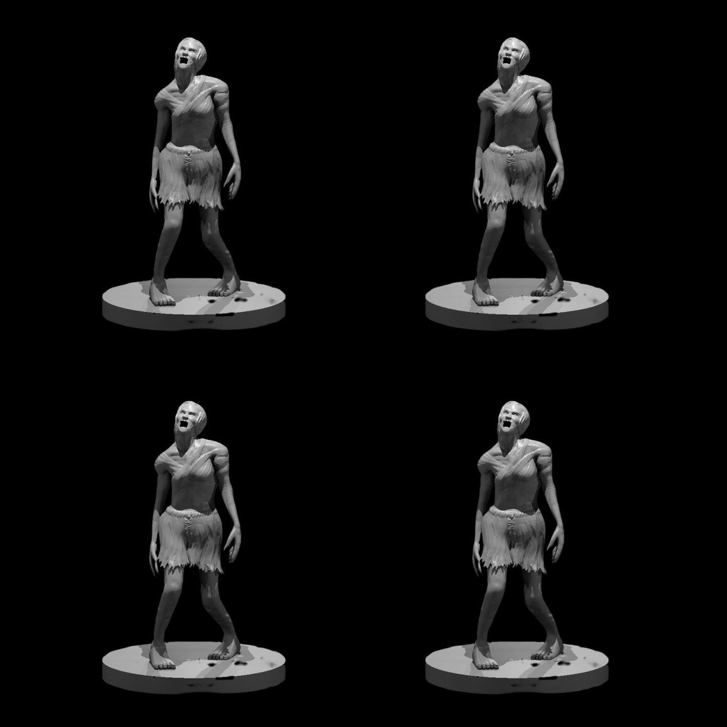 Zombie [Female] - Shambling (4pcs)